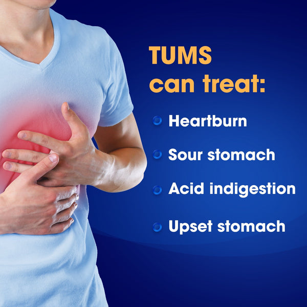 Tums Ultra Strength Chewable Antacid Tablets for Heartburn, Peppermint, 72 Count