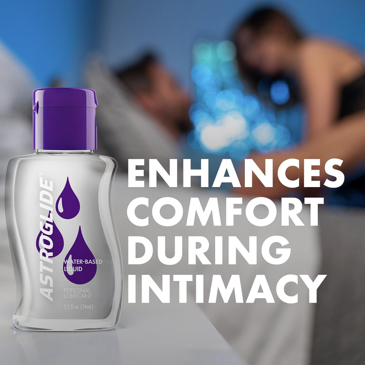 Astroglide Liquid Water Based Personal Lube, for Men, for Women, Travel-Friendly Size, 2.5 fl oz