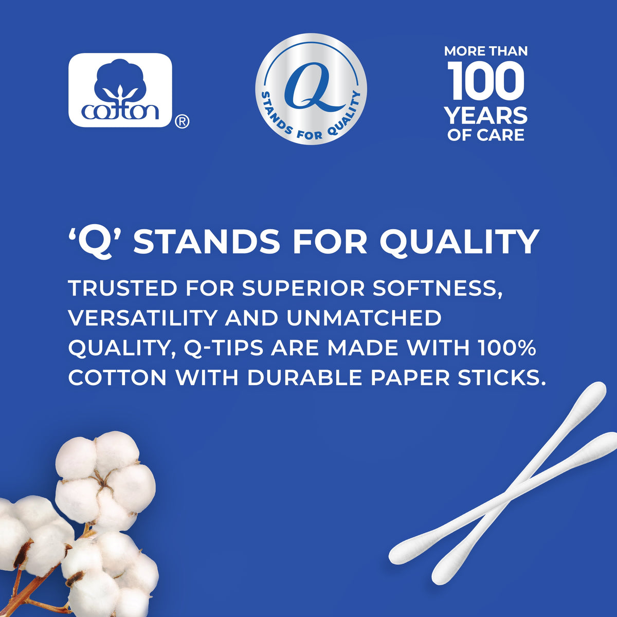 Q-tips Cotton Swabs, Original, For Home, First Aid and Beauty, 100% Cotton, 750 Count