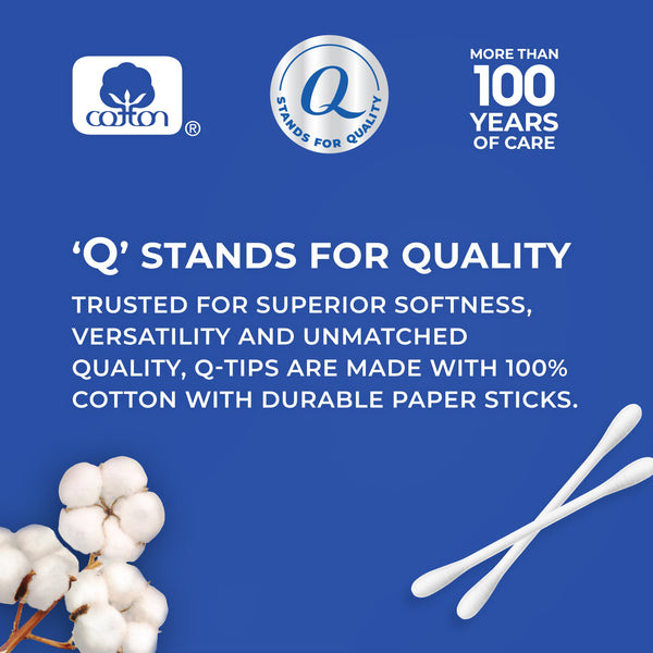 Q-tips Travel Size Cotton Swabs, Original, For Home, First Aid and Beauty, 100% Cotton, 30 Count