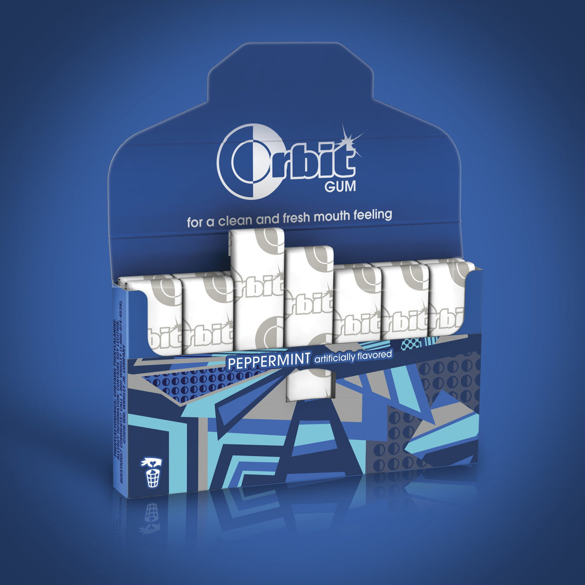 Orbit Peppermint Sugar Free Chewing Gum Travel Essentials - 3 Ct Pack