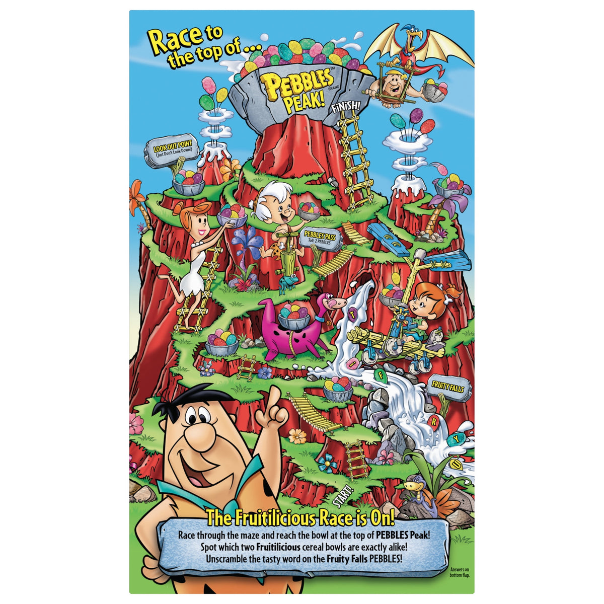 Fruity PEBBLES Gluten Free Breakfast Cereal for Kids, 19.5 oz Box