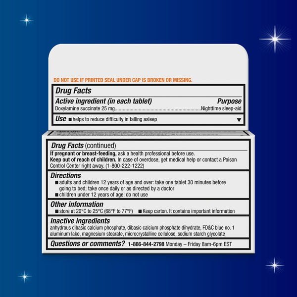 Unisom SleepTabs Doxylamine Succinate Tablets 80ct
