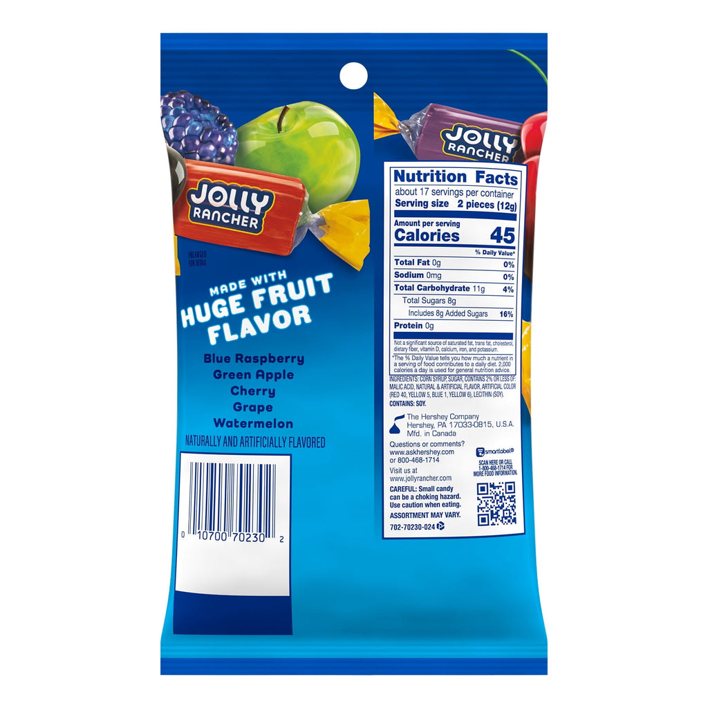 Jolly Rancher Original Fruit Flavored Hard Candy, Bag 7 oz