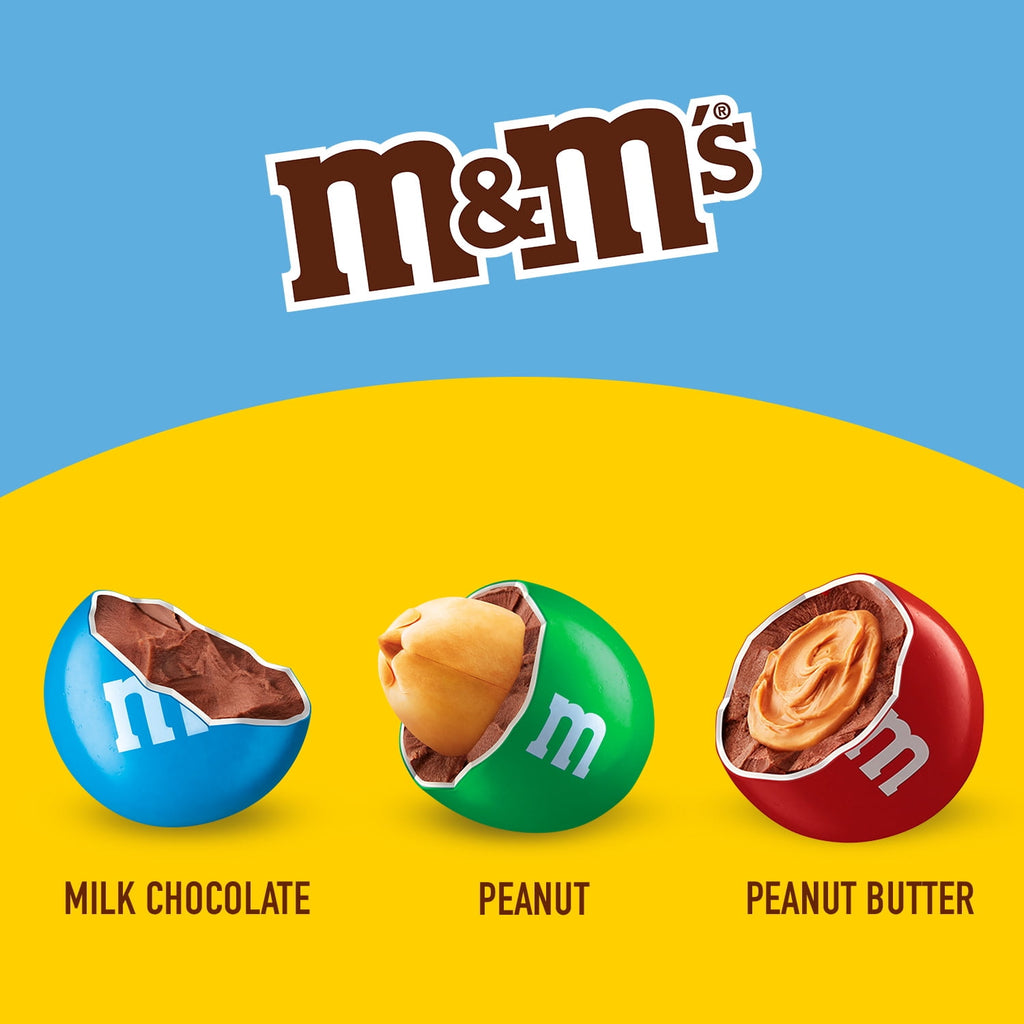 M&M's Variety Pack Full Size Milk Chocolate Candy Bars - 18 Ct