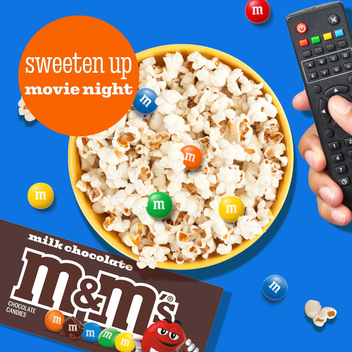 M&M'S Milk Chocolate Candy Movie Theater Box, 3.1 oz