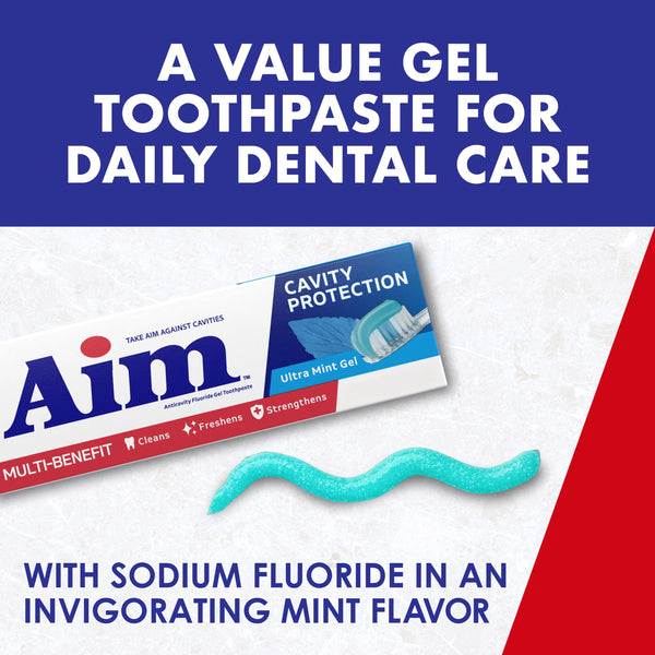 AIM Cavity Protection Toothpaste, Ultra Mint Gel, 5.5 oz