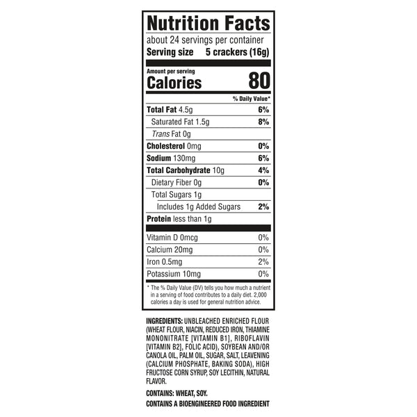 RITZ Original Crackers, Snacks for Kids and Adults, Lunch Snacks, 13.7 oz