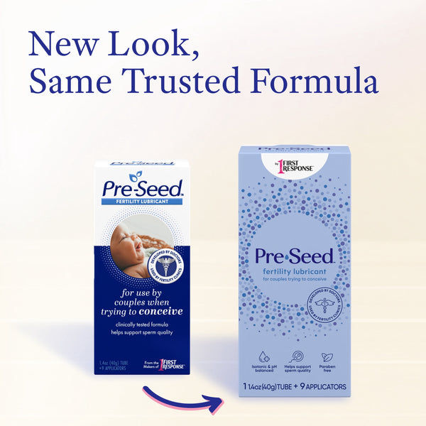 Pre-Seed Fertility Lubricant with 9 Applicators, 1.4 oz Tube for Couples Conceiving