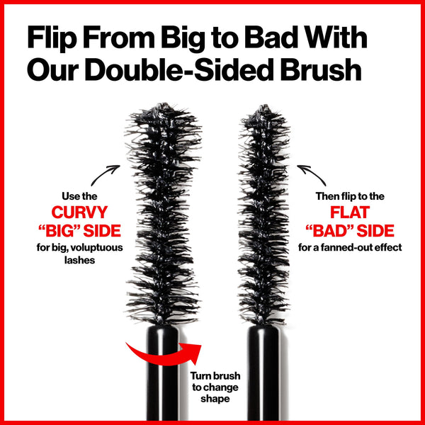 Revlon So Fierce! Big Bad Lash, Extreme Volume Mascara, 24hr Wear, 760 Blackest Black, 0.34 fl. Oz