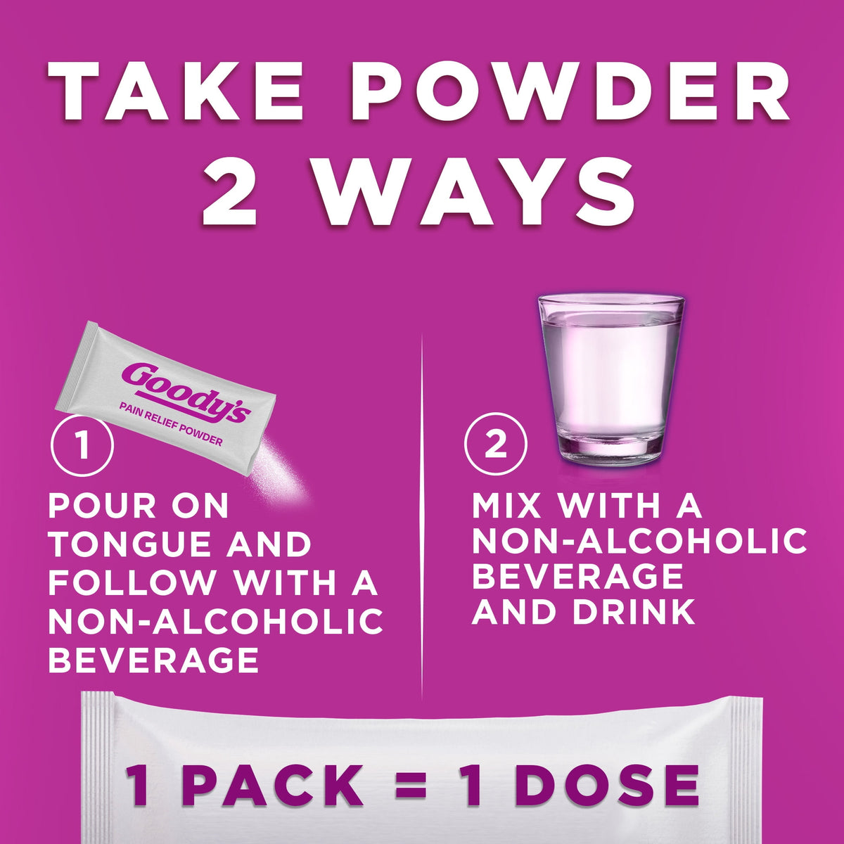 Goody's Extra Strength Headache Powder, Mixed Fruit Blast Flavor, 24 Powder Sticks