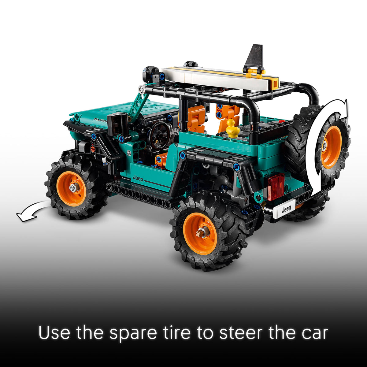 LEGO Technic Jeep Wrangler Rubicon SUV Building Set 42227, Model Car Kit for Ages 10+