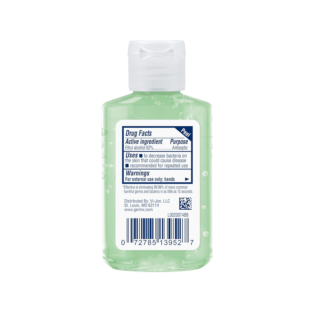 Germ-X Hand Sanitizer with Aloe & Vitamin E, Scented, Travel Size Hand Sanitizer Bottle, 2 fl oz