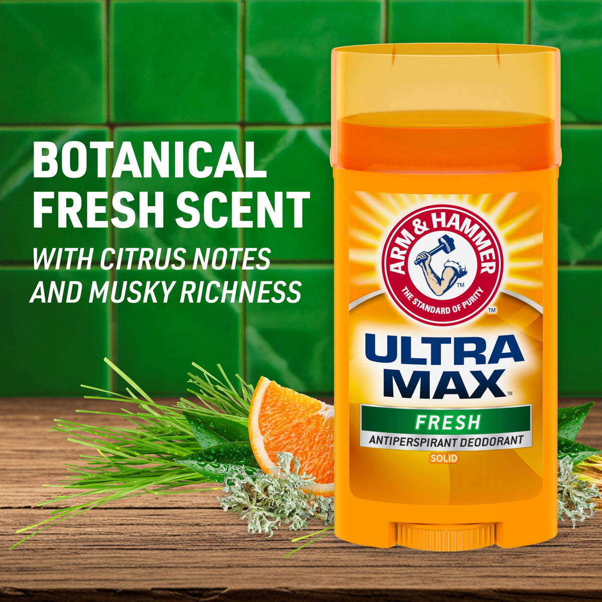 ARM & HAMMER ULTRA MAX Deodorant, Fresh Scent, Solid Stick 2.6 oz, Twin Pack (Pack of Two)