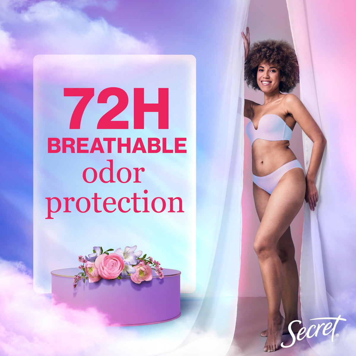 Secret Fresh Clear Gel Antiperspirant Deodorant for Women, Delicate Rose Scent, 2.6 oz