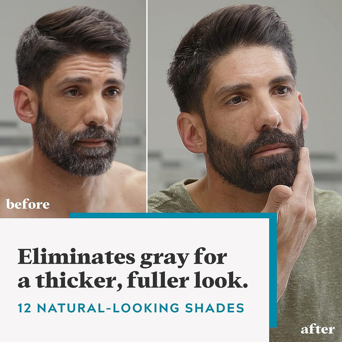 Just For Men Mustache & Beard, Beard Dye for Men with Brush Included for Easy Application, With Keratin Biotin Aloe and Coconut Oil for Healthy Facial