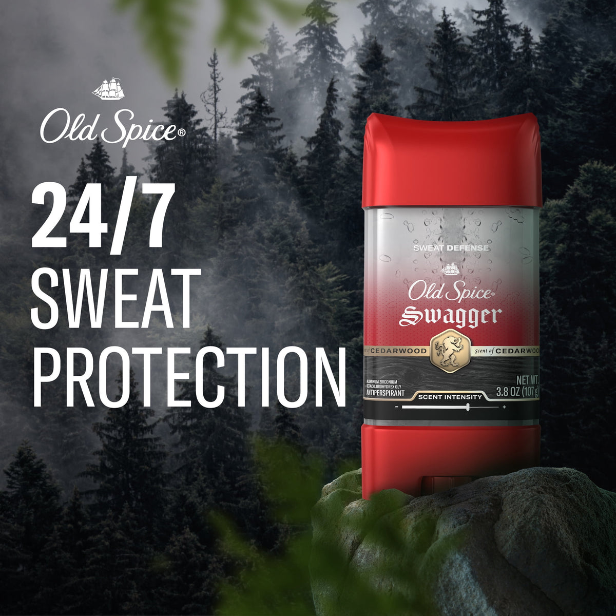 Old Spice Deodorant for Men, Antiperspirant, Swagger, 24/7 Sweat & Odor Protection, 3.8 oz