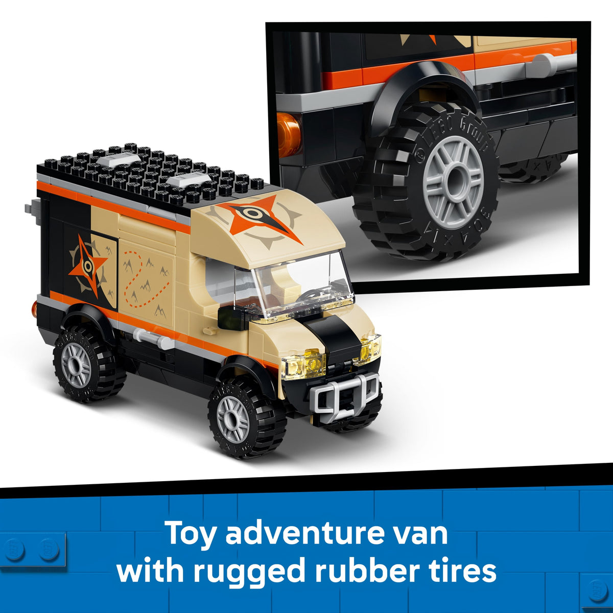LEGO City Mountain Bike Adventure Van Building Toy Set 60512 with 2 Minifigures, Ages 7+