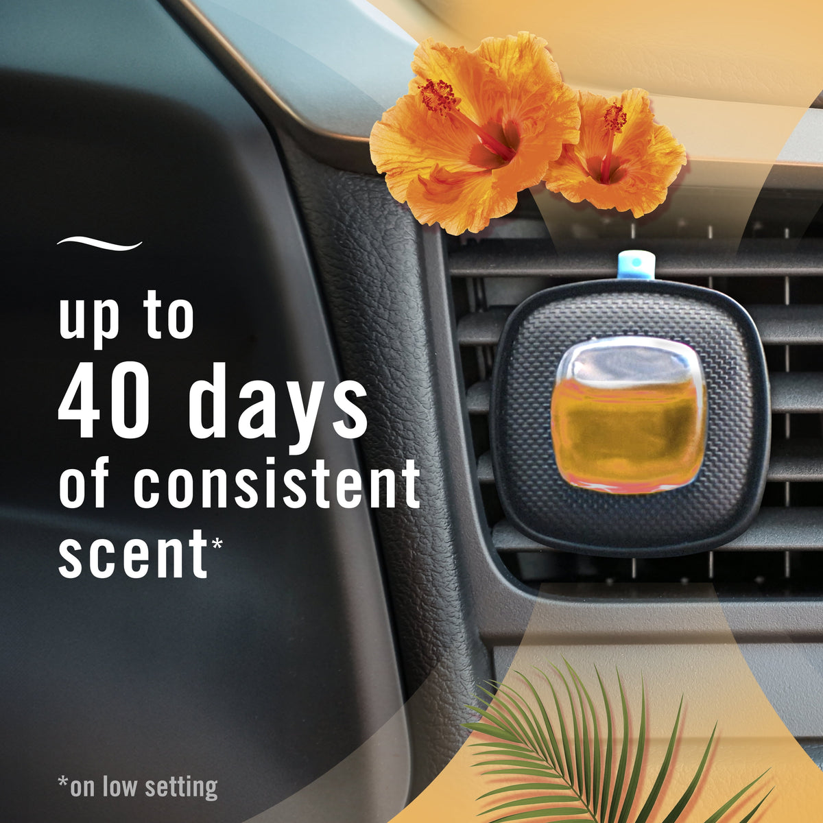 Febreze Car Air Freshener, Odor-Fighting Car Vent Clip, Hawaiian Aloha, 2 Count