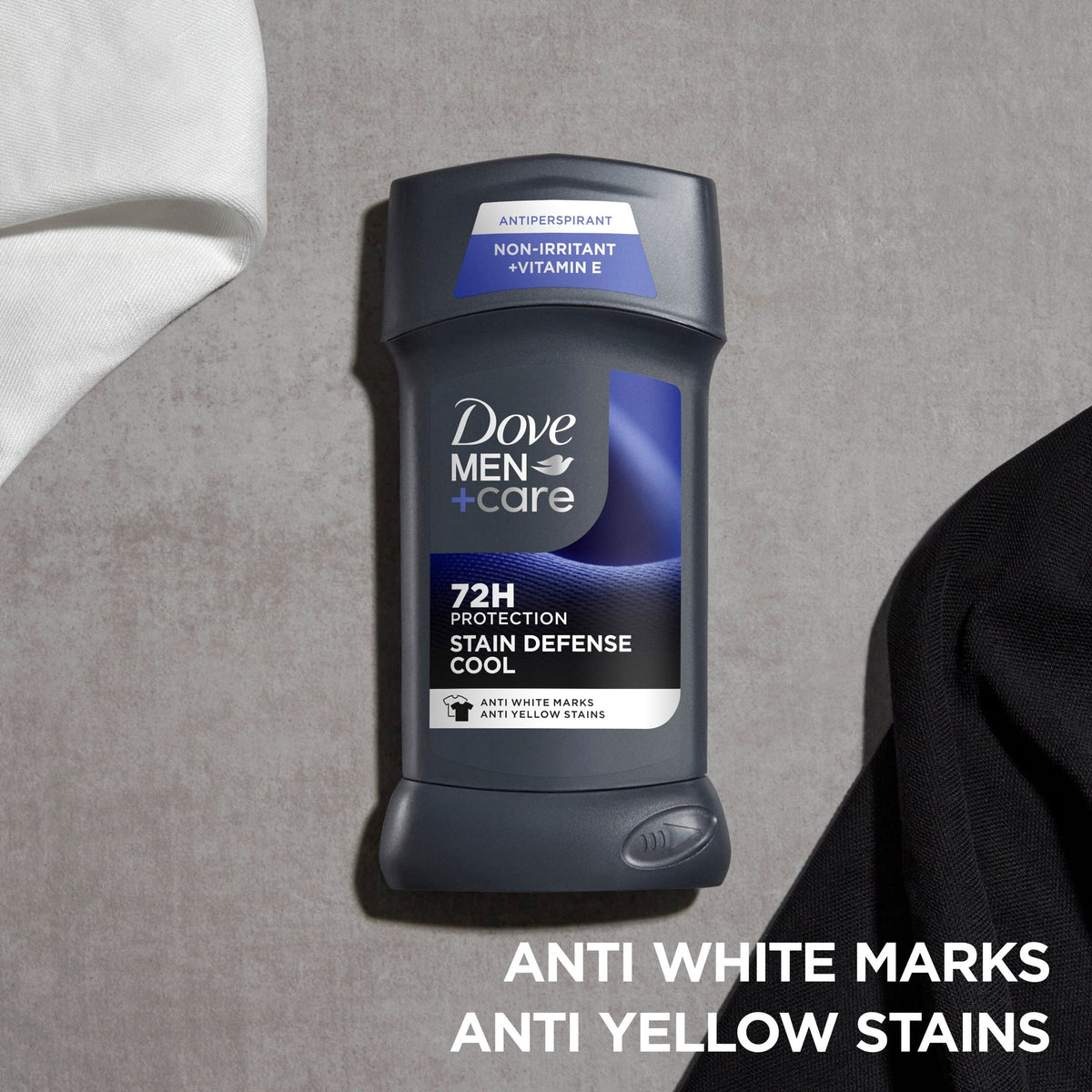 Dove Men+Care Antiperspirant Deodorant Stick For Men, Stain Defense Cool, Anti-White Marks & Anti-Yellow Stains Protection With 72-hour Sweat And Odor