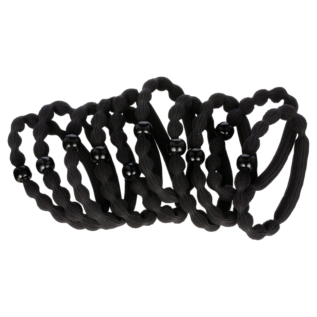 Goody Ouchless Damage-Free Forever Hair Elastics, Ponytail Holder, Black, 10 Ct