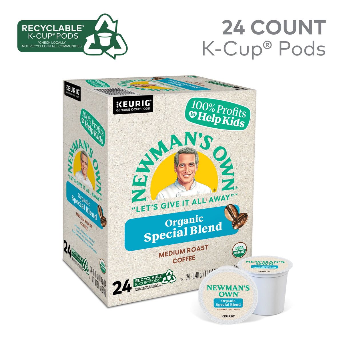 Keurig Newman's Own Special Blend Coffee K-Cups 24 pk