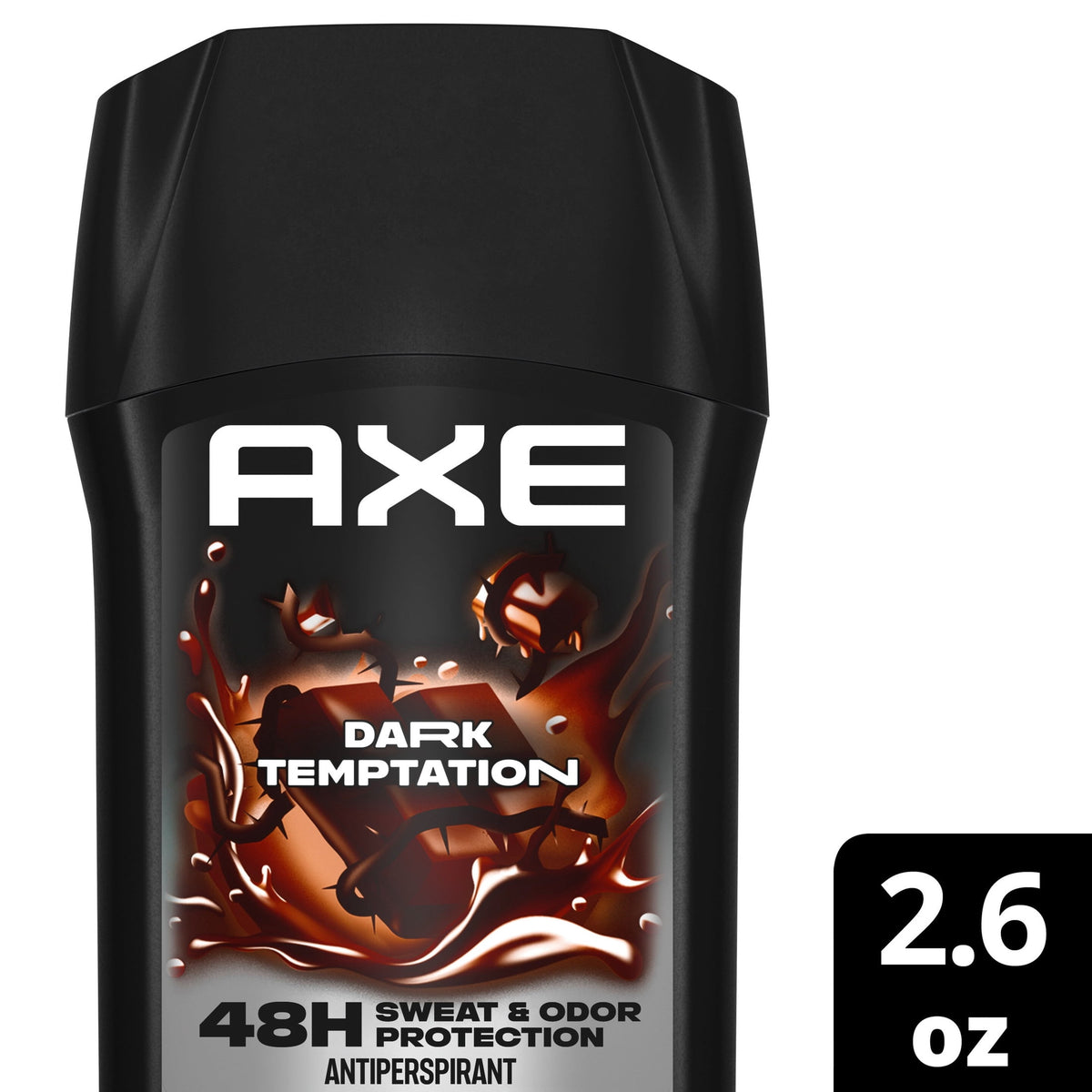 AXE Antiperspirant Stick For Men 48 Hour Sweat And Odor Protection For Long Lasting Freshness Dark Temptation Smooth Dark Chocolate Scent Men's