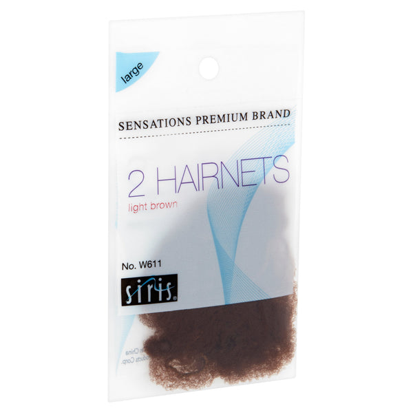 Sensations Hair Nets, Light Brown, 2 count