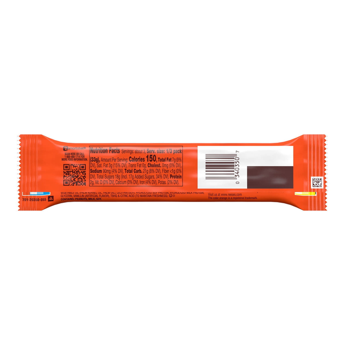 Reese's Fast Break Chocolate, Peanut Butter and Nougat King Size Candy, Bar 3.5 oz