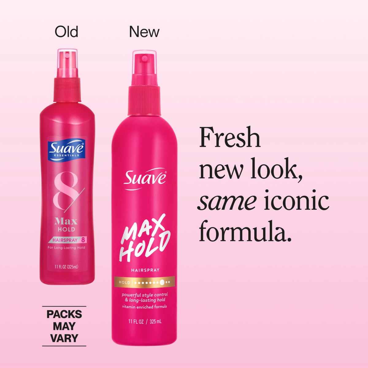 Suave Max Hold Non-Aerosol Scented Hairspray, Strong Hold, All Hair Types, 11 FL OZ