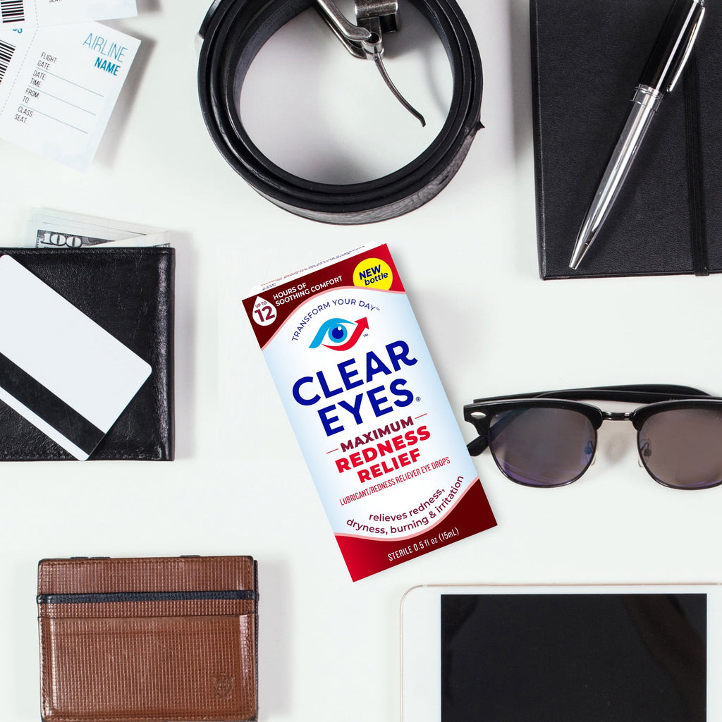 Clear Eyes Maximum Red Eye Relief Lubricant Eye Drops, Daily Use, 0.5 fl oz