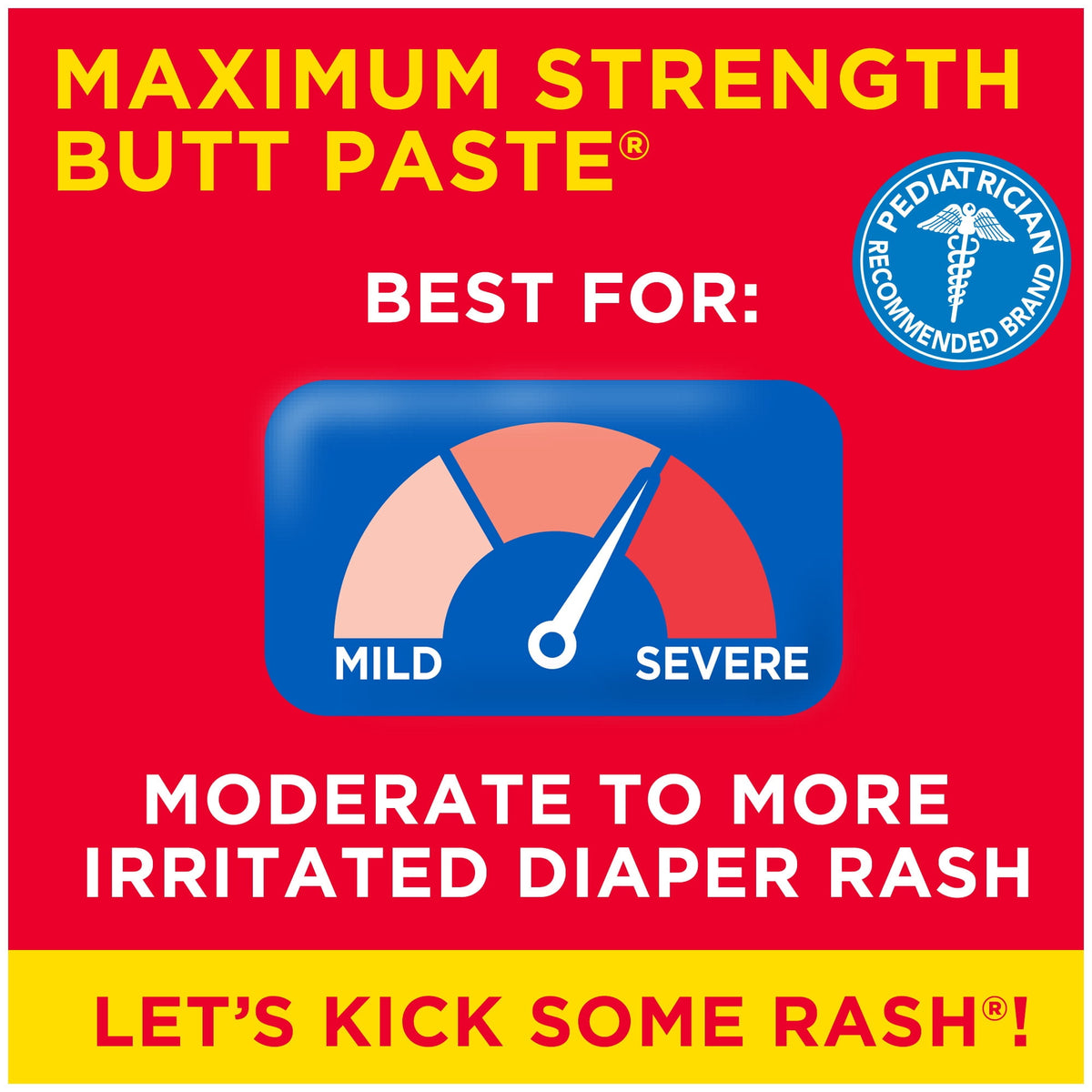 Boudreaux's Butt Paste Maximum Strength Diaper Rash Cream, Ointment for Infant, 4 oz Tube