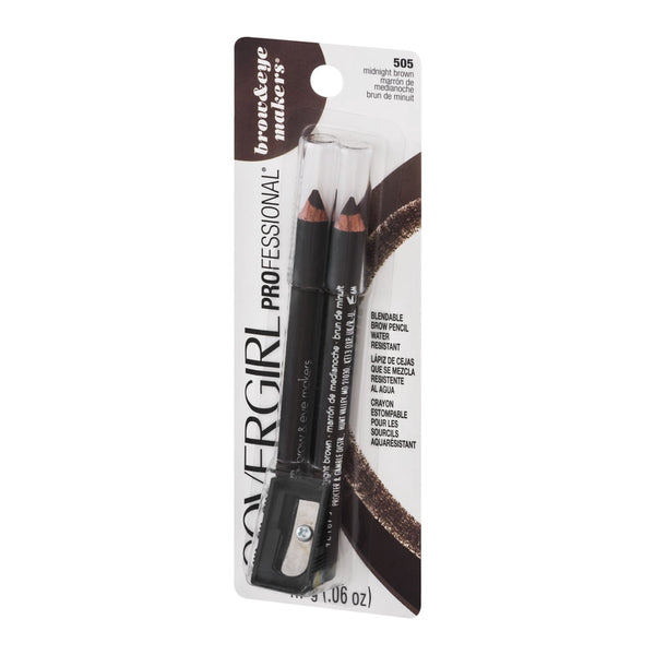 COVERGIRL Easy Breezy Fill + Define Eyebrow Pencil, Rich Brown