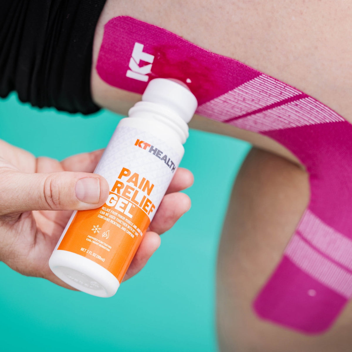 KT Tape KT Health Pain Relief Roll On Gel, Cool and Warm, Clear, 3oz