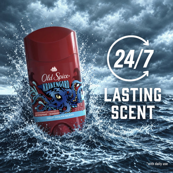 Old Spice Antiperspirant Deodorant for Men, Invisible Solid Stick, Krakengard, 2.6 oz