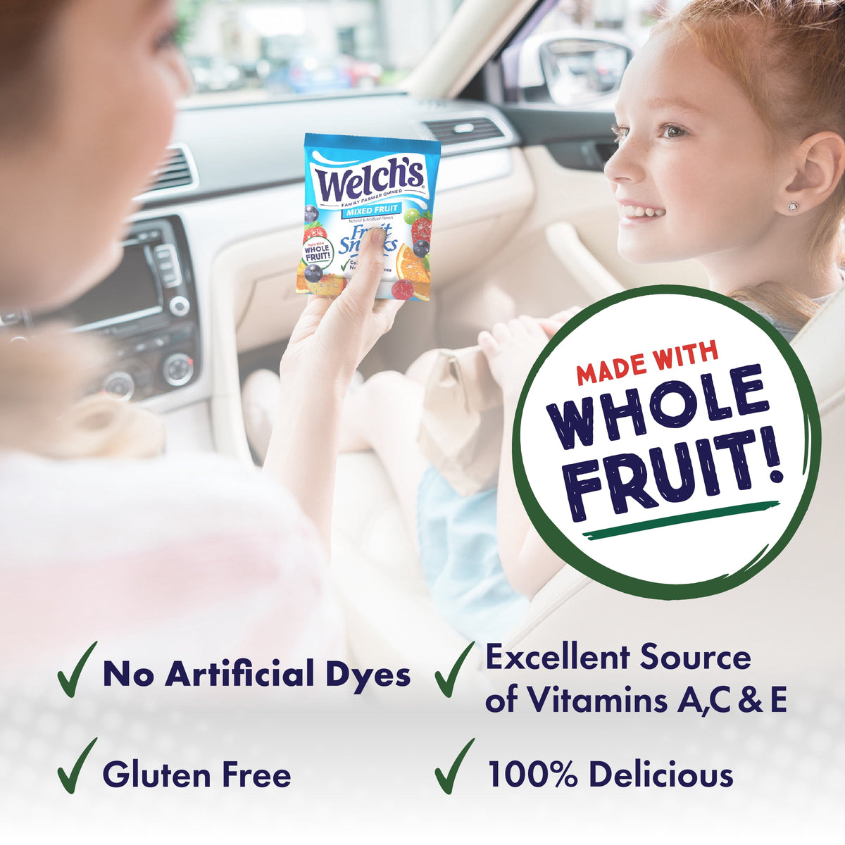 Welch's Fruit Snacks, Mixed Fruit, Soft Gluten Free Kids Snacks, 0.8 oz, 40 Count