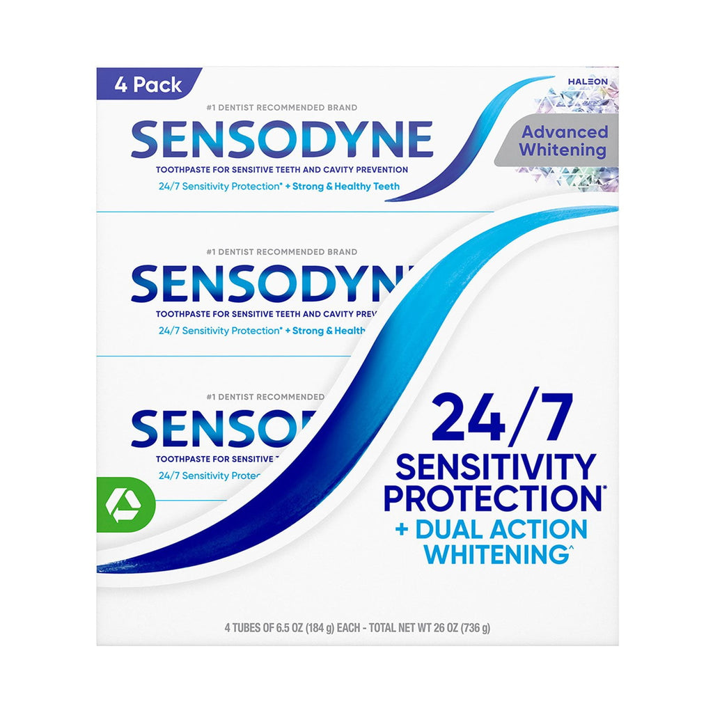 Sensodyne Advanced Whitening Toothpaste, 6.5 oz., 4 pk.