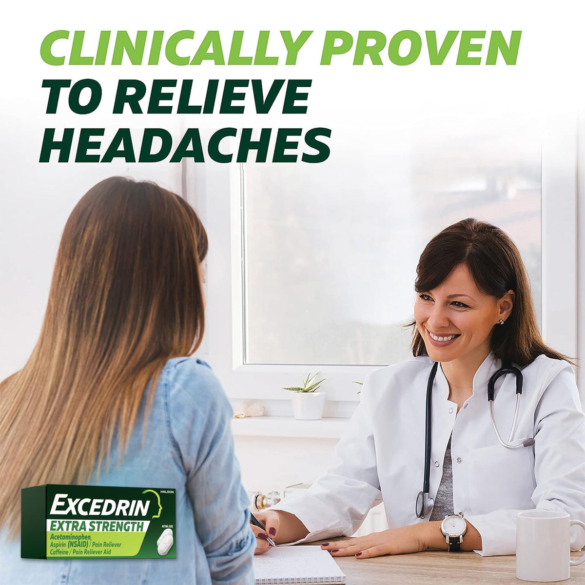 Excedrin Extra Strength Pain Relief Caplets for Headache Relief, Acetaminophen 250Mg, Aspirin 250Mg, Caffeine 65Mg, Pain Reliever, 200 Count