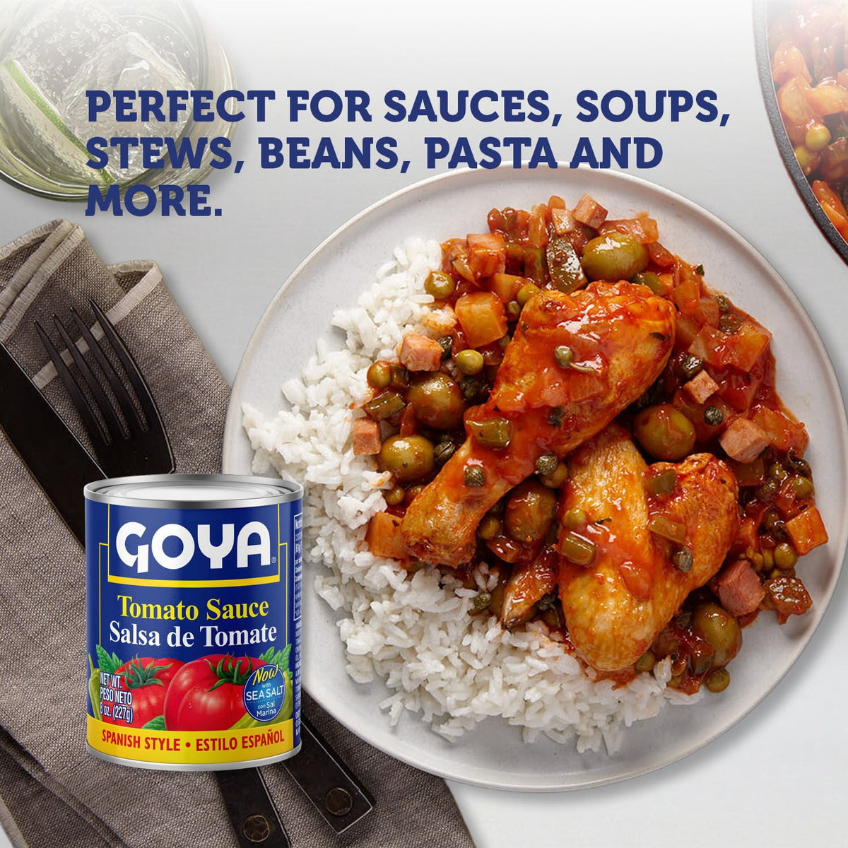 GOYA Spanish Style Tomato Sauce, 8 oz Can