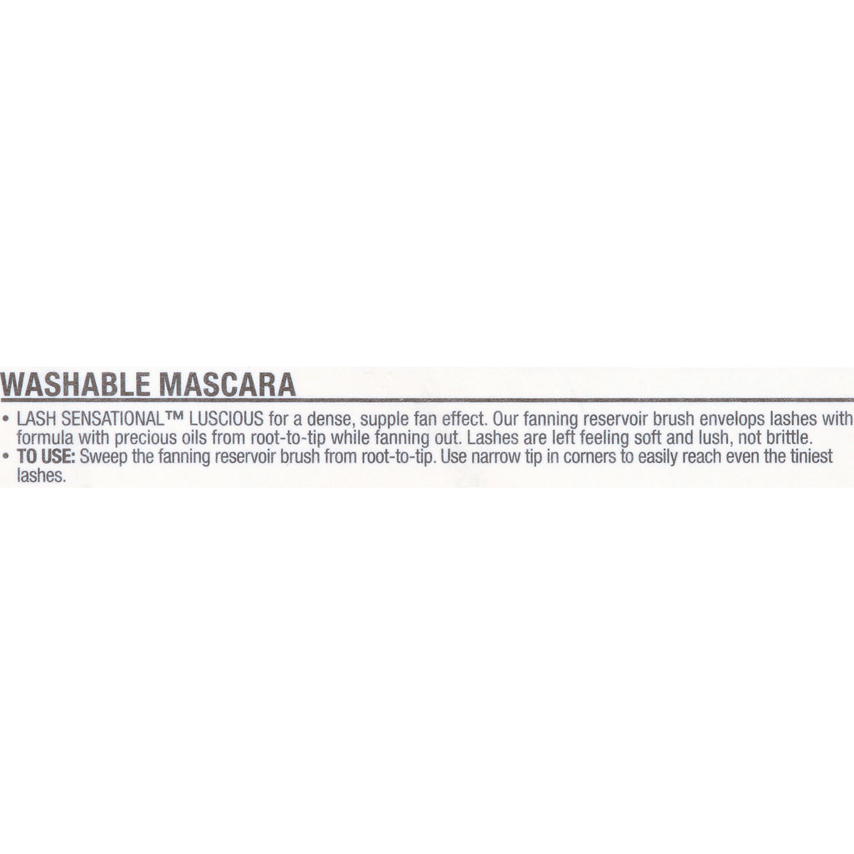 Maybelline Lash Sensational Luscious Washable Mascara in Blackest Black, 0.32 fl. oz.