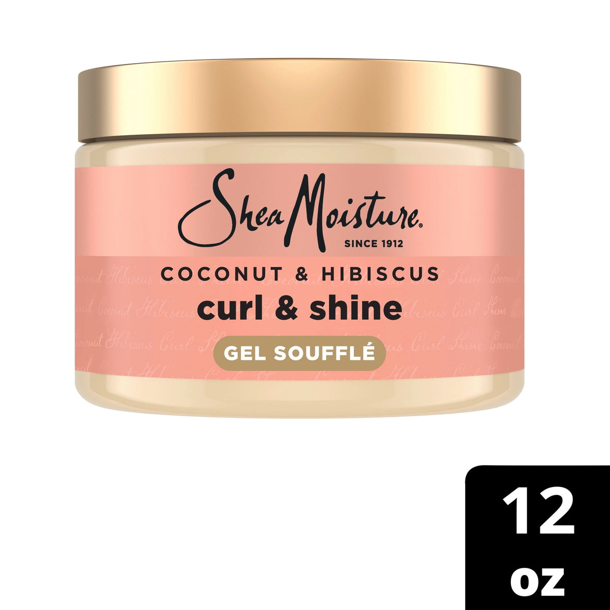 SheaMoisture Curling Gel Souffle For Thick, Curly Hair Coconut And Hibiscus To Moisturize And Protect Hair ,12 oz