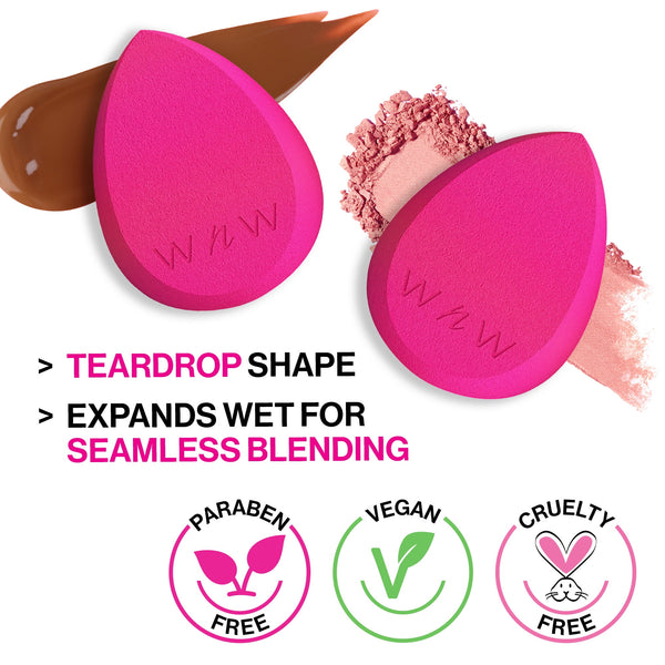 Wet n Wild Double Tap, Streak-Free 2-Piece Makeup Sponge Wedge, 2 Pack