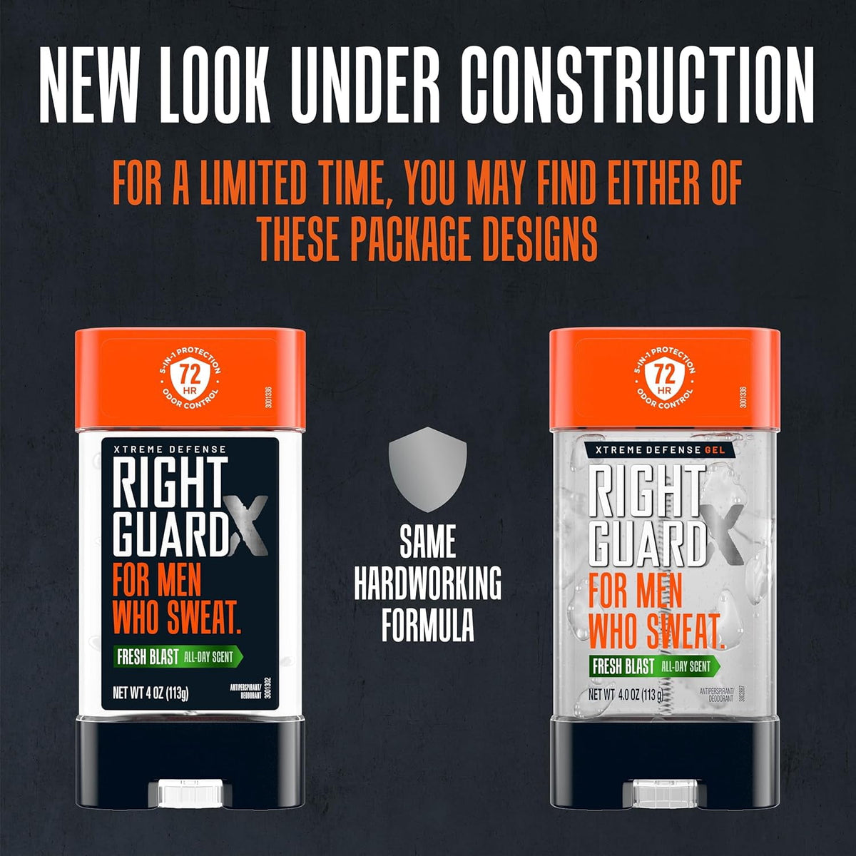Right Guard Xtreme Defense Gel Antiperspirant & Deodorant for Men, Fresh Blast, 4 oz. (2 Pack)