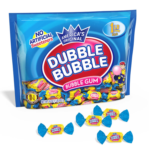 Dubble Bubble Twist Gum, Individually Wrapped Bubble Gum, Peanut Free & Gluten Free 16 oz