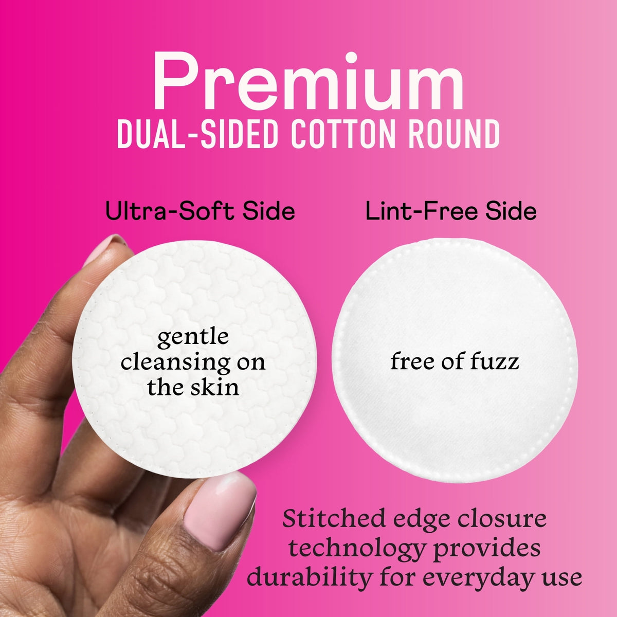 Swisspers Premium Cotton Rounds, 100% Pure Chlorine Free Cotton, Dermatologist Tested, Soft, Strong, Sensitive Skin Safe, Absorbent, Hypoallergenic