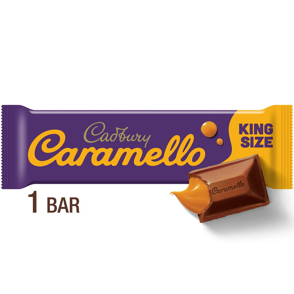 Cadbury Caramello Milk Chocolate Caramel King Size Candy, Bar 2.7 oz