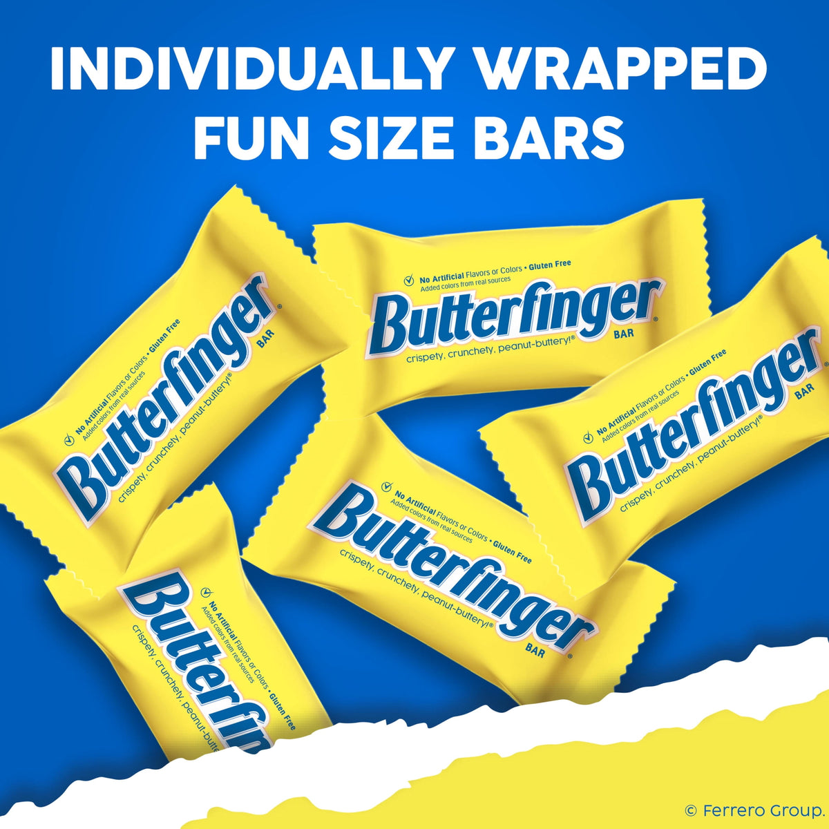 Butterfinger Fun Size Candy Bars, Crispety Crunchety Peanut-Buttery, Individually Wrapped,  19.8 oz Bag