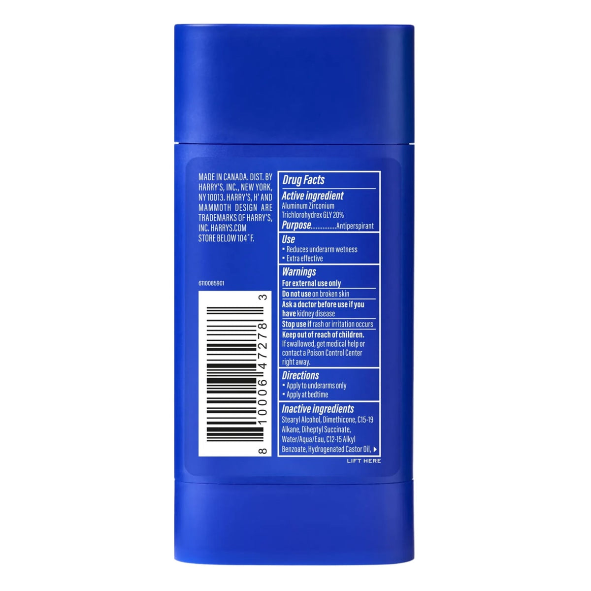 Harry's Extra-Strength Antiperspirant Deodorant for Men, Sweat and Odor Protection, Stone, 2.5 oz