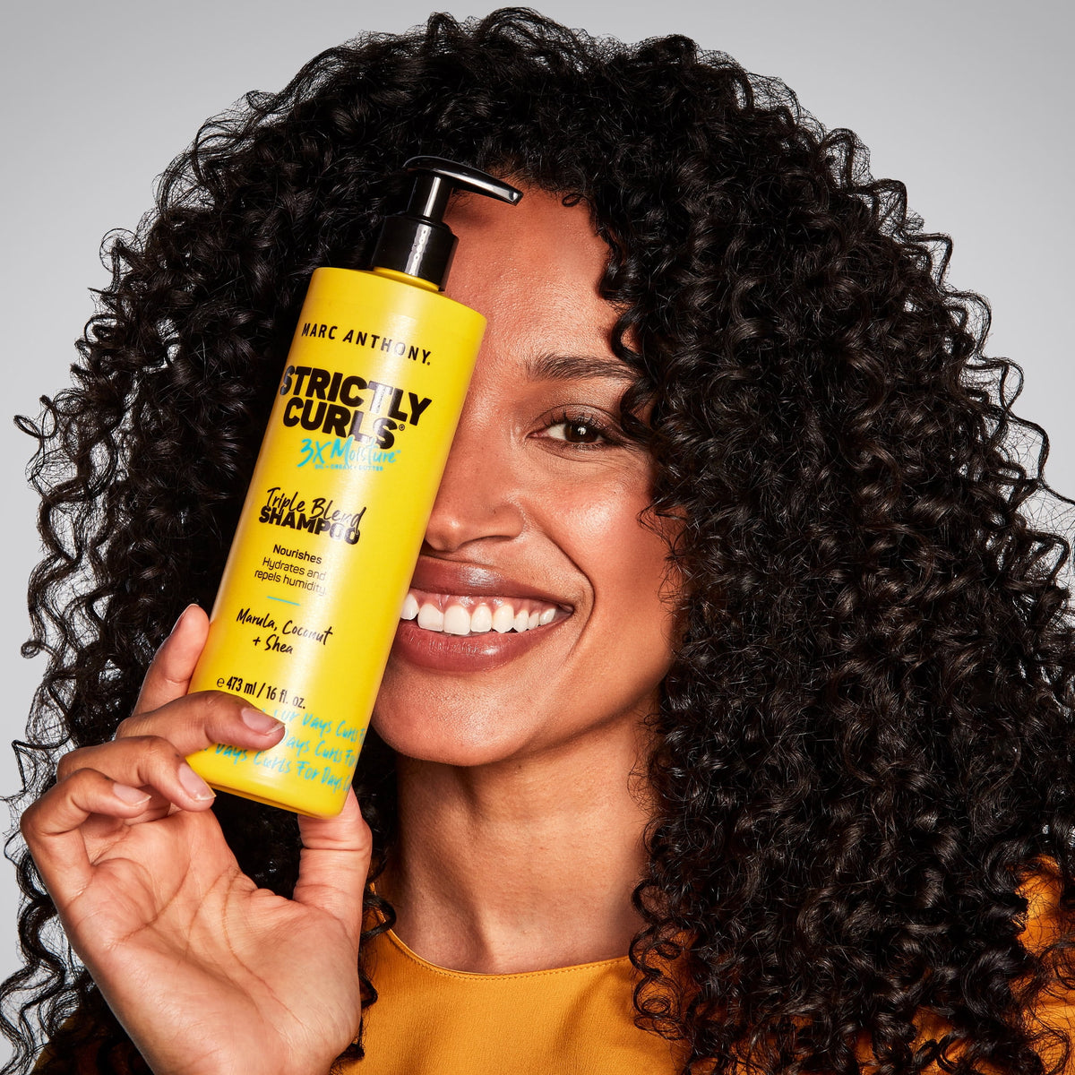 Marc Anthony STRICTLY CURLS 3x Moisture Triple Blend Shampoo, 16 fl oz