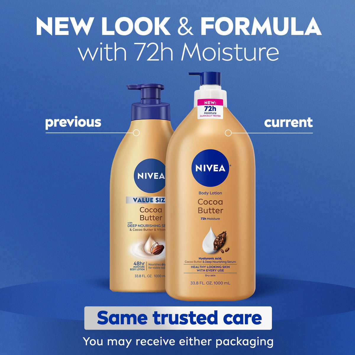 NIVEA Cocoa Butter Body Lotion for Dry Skin, Mothers Day Gifts, Value Size 33.8 fl oz